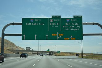 I-15 South at Interstate 215 in North Salt Lake, Utah