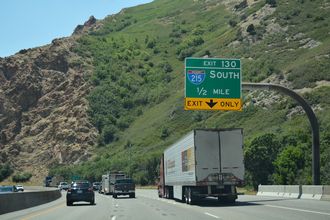 I-80 west at I-215 - Parleys Canyon, UT