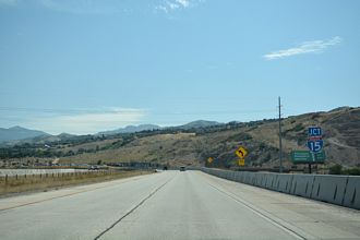 I-215 north at I-15 - North Salt Lake, UT