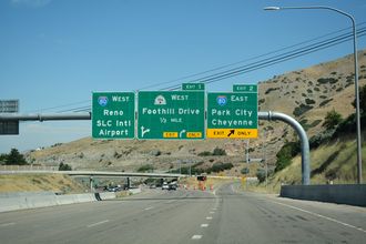 I-215 north at I-80 - Millcreek, UT