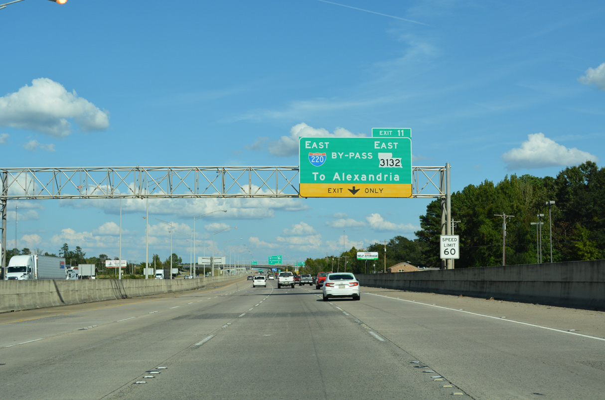 I-20 east at I-49-220/LA 3132 - Shreveport