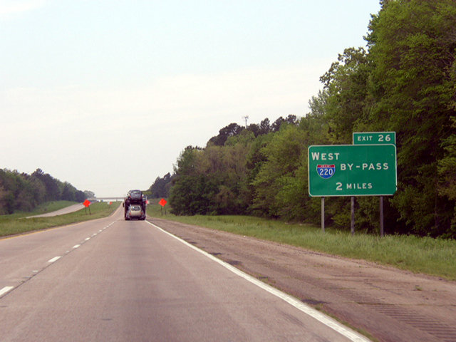 I-20 west at I-220 - Bossier City, LA