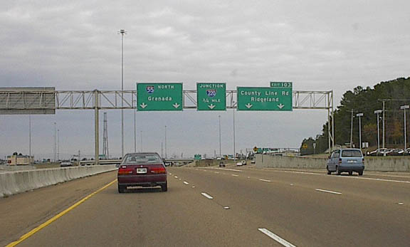 I-55 north at I-220 - Jackson, MS