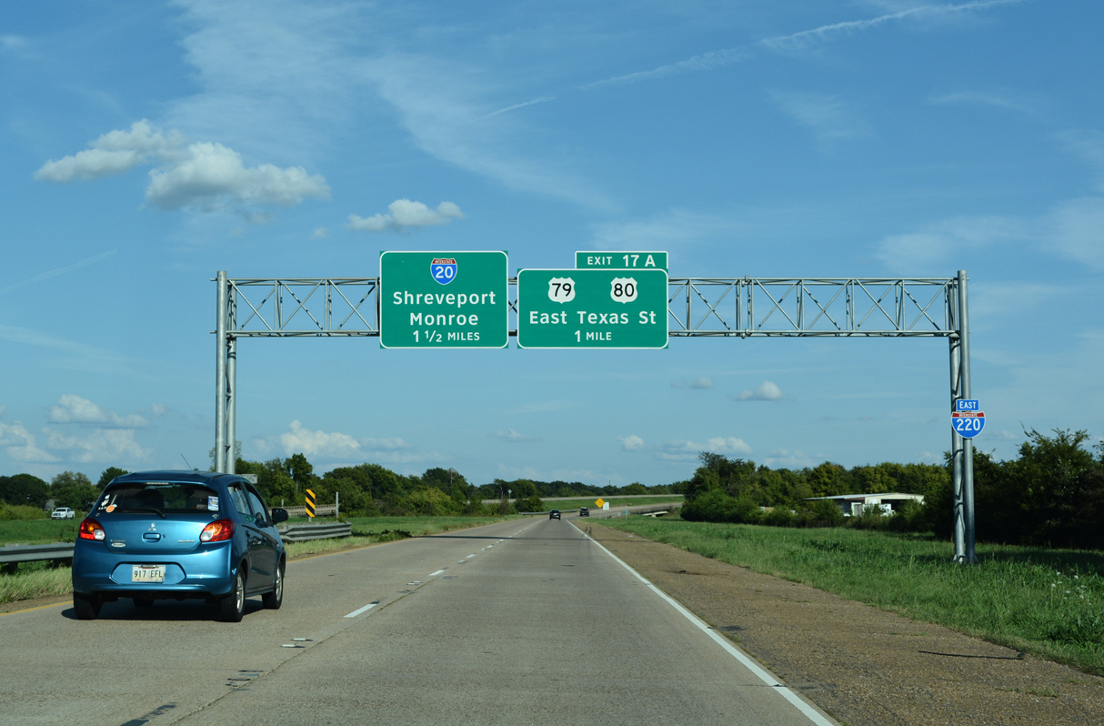 I-220 east at I-20 - Bossier City, LA