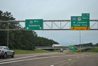 I-20/US 49 west at I-220 - Jackson, MS