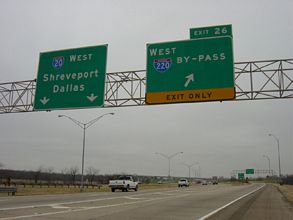 I-20 west at I-220 - Bossier City, LA
