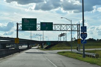 I-20/49 west at I-220/LA 3132 - Shreveport, LA