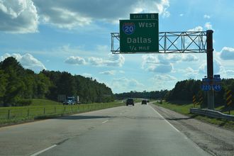 I-220/49 west at I-20/LA 3132 - Shreveport