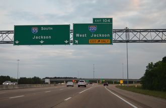 I-55 south at I-220 - Ridgeland, MS