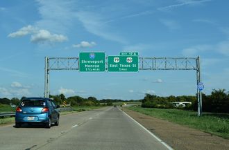 I-220 east at I-20 - Bossier City, LA