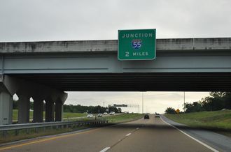 I-220 north at I-55 - Jackson, MS