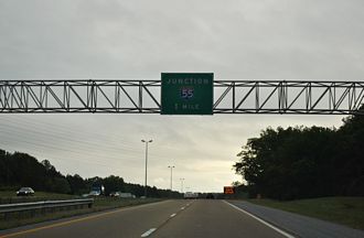 I-220 north at I-55 - Ridgeland, MS