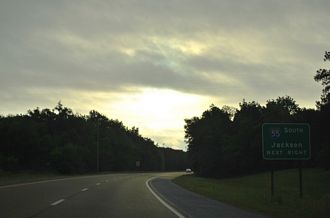 I-220 north at I-55 - Ridgeland, MS