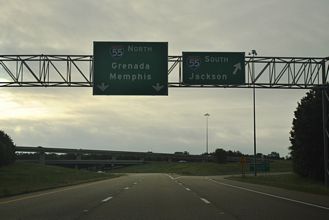 I-220 north at I-55 - Ridgeland, MS
