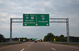 I-220/US 49 south at I-20 - Jackson, MS