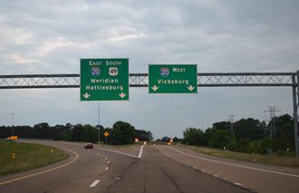 I-220/US 49 south at I-20 - Jackson, MS