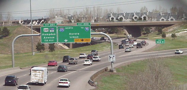 I-25 north at I-225 - 2001