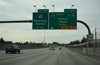 I-225 south at I-25 - Denver, CO