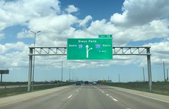 Interstate 29 North at I-229 in Sioux Falls, South Dakota
