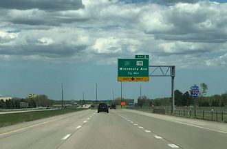 I-229 north at Business Loop 229/SD 115 - Sioux Falls