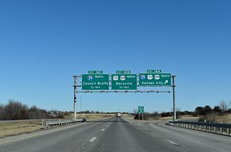 I-229 north at I-29/US 59-71 - Savannah, MO