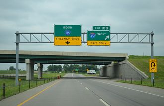 I-229 north at I-90/CR 125 - Sioux Falls, SD