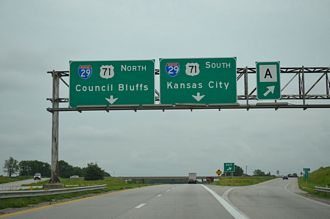 I-229 south at I-29/US 71 - St. Joseph, MO