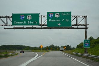 I-229 south at I-29/US 71 - St. Joseph, MO