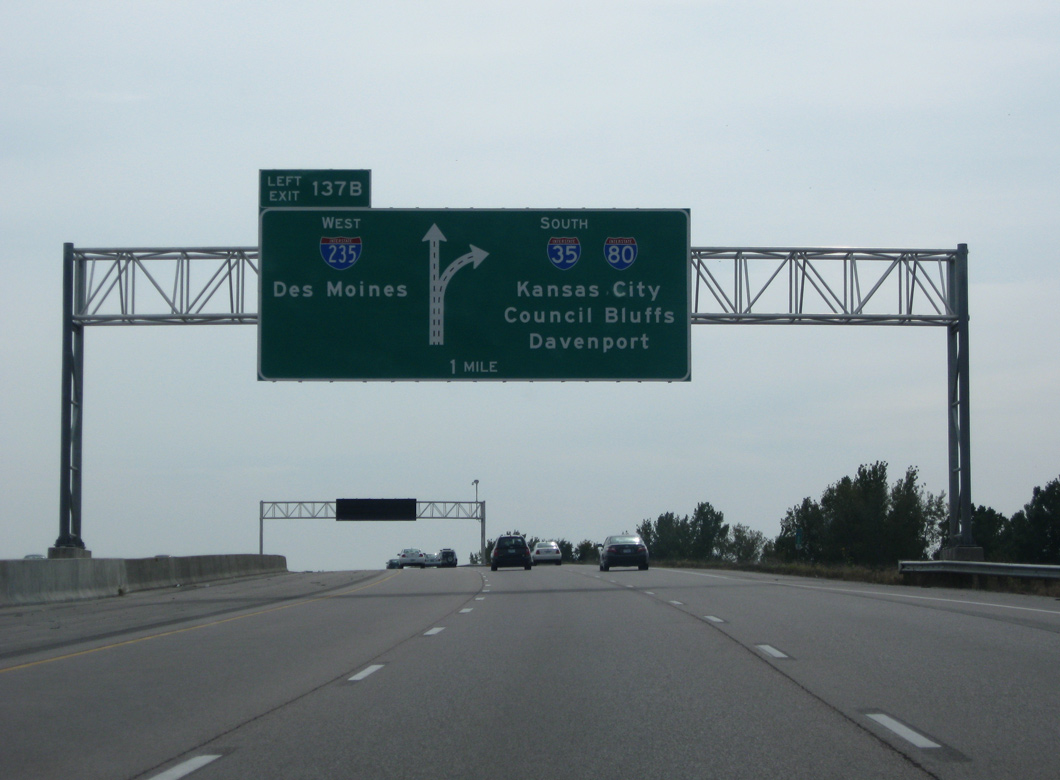 I-35 south at I-80/235 - 2008