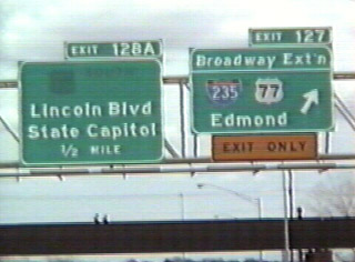 I-44 east at I-235/US 77 - Oklahoma City, OK