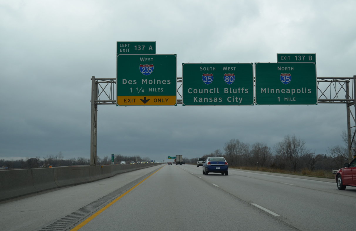 I-80 west at I-35/235 - Altoona, IA