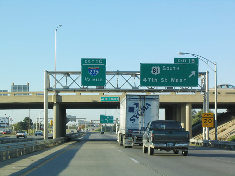 I-135/US 81 south at I-235 - 2003