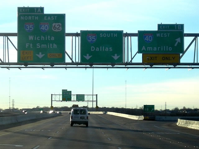 I-235/US 77 south at I-35/40 - 2005