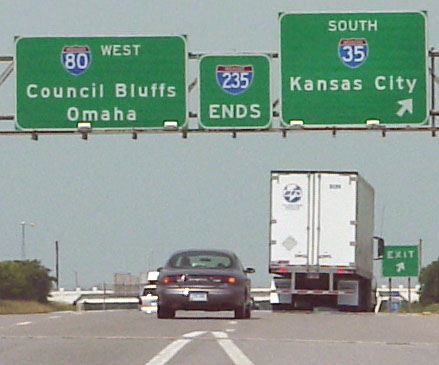 I-235 west at I-35/80 - 2005