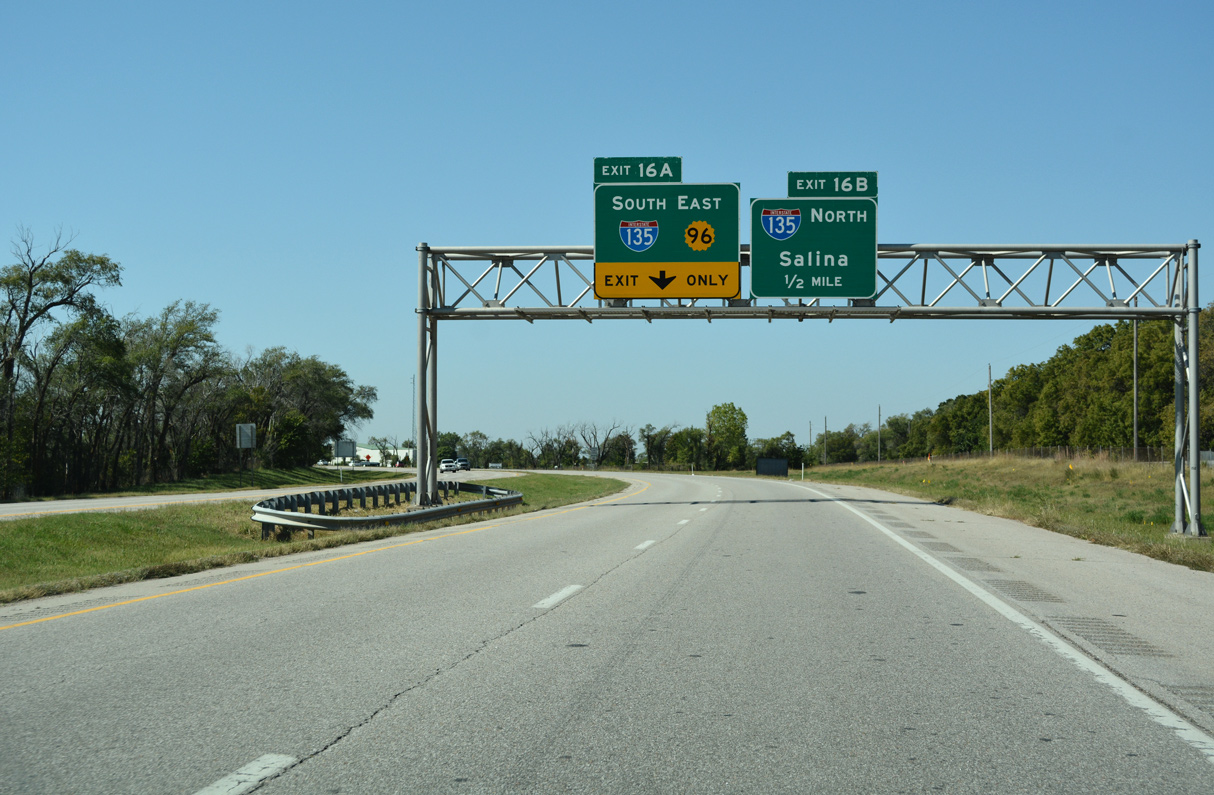 K-254 west at I-135/235-US 81/K-96 in 2021