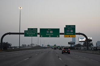 I-35/40 west at I-235/US 77 - Oklahoma City, OK