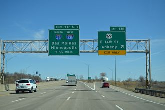 I-35/80 east at I-235 - Des Moines, IA