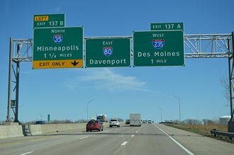 I-35/80 east at I-235 - Des Moines, IA