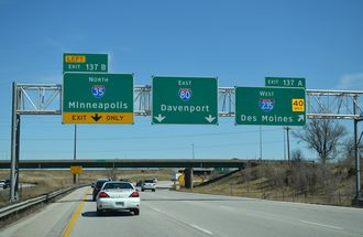 I-35/80 east at I-235 - Des Moines, IA