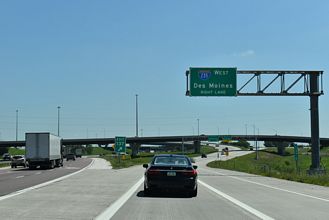 Added photos from 07/14/26 covering I-35 north at the West Mixmaster Interchange with I-80/235 in West Des Moines, and from I-35/80 east showing the recently completed Northeast Mixmaster Interchange project upgrades at Interstate 235.
