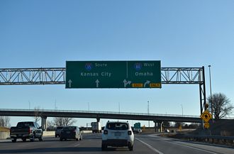 I-35/80 south at I-235 - West Des Moines, IA