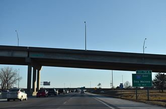 I-35/80 south at I-235 - West Des Moines, IA