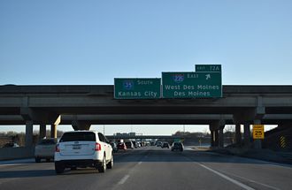 I-35/80 south at I-235 - West Des Moines, IA