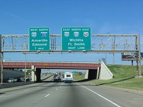 I-35/US 77 north at I-40/235 - 2003