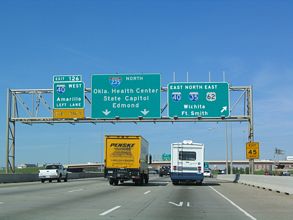 I-35/US 77 north at I-40/235 - 2003