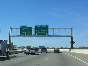 I-35/US 77 north at I-40/235 - 2003