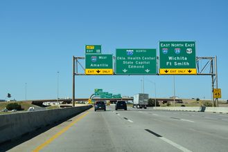 I-35/US 77 north at I-40/235/US 62 - Oklahoma City, OK