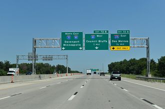 I-35 North a half mile from I-235 in West Des Moines, Iowa