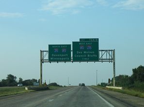 I-35 north at I-80/235 - 2005