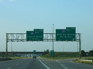 I-35 north at I-80/235 - 2005